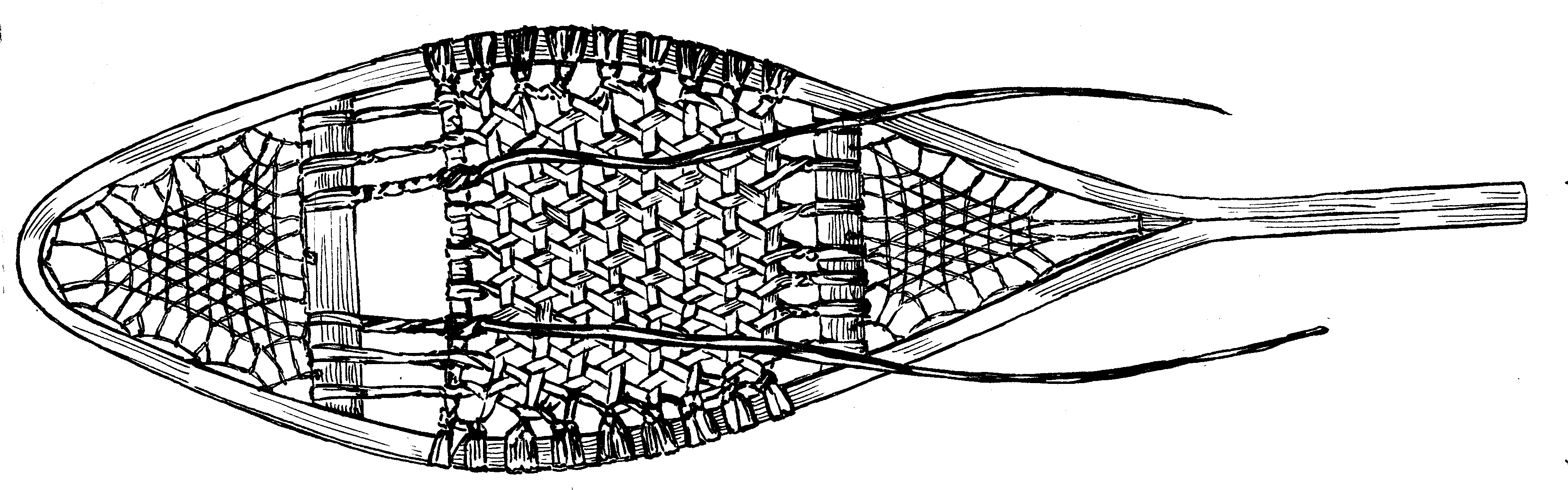 3795x1187 Filesnowshoe - Snowshoe Drawing