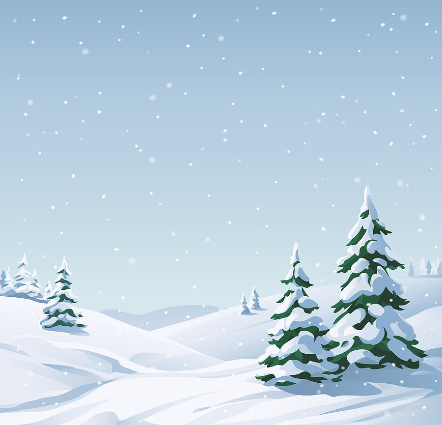 Snowy Landscape Drawing at Explore collection of