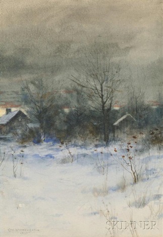 323x470 snowy landscape - Snowy Landscape Drawing