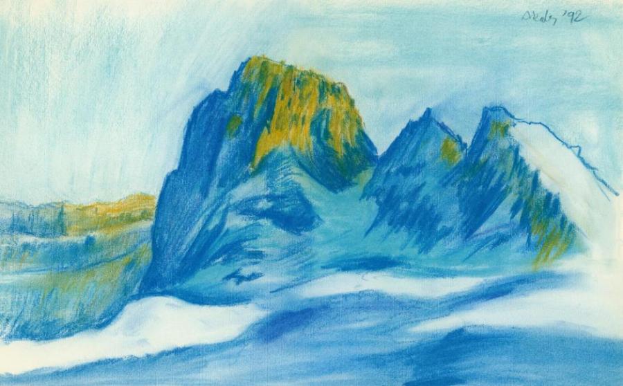 900x558 snowy mountains nature drawings pictures drawings ideas - Snowy Mountain Drawing