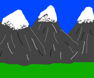 300x250 snowy mountain drawing - Snowy Mountain Drawing