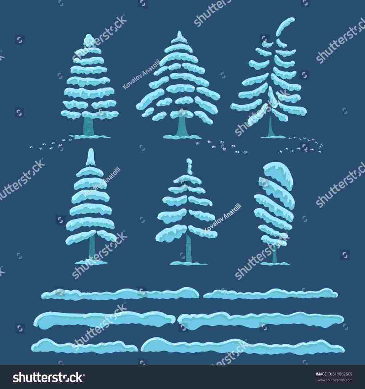 1185x1264 How Snowy Trees Drawing To Draw A Snow Covered Tree - Snowy Tree Drawing