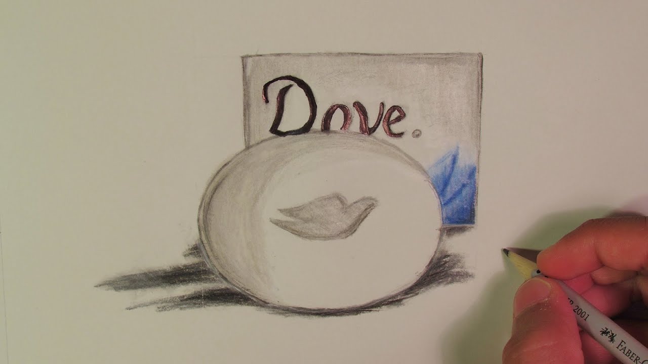1280x720 Realistic Dove Soap - Soap Bar Drawing