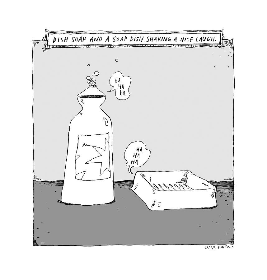 858x900 Dish Soap And A Soap Dish Sharing A Nice Laugh - Soap Drawing