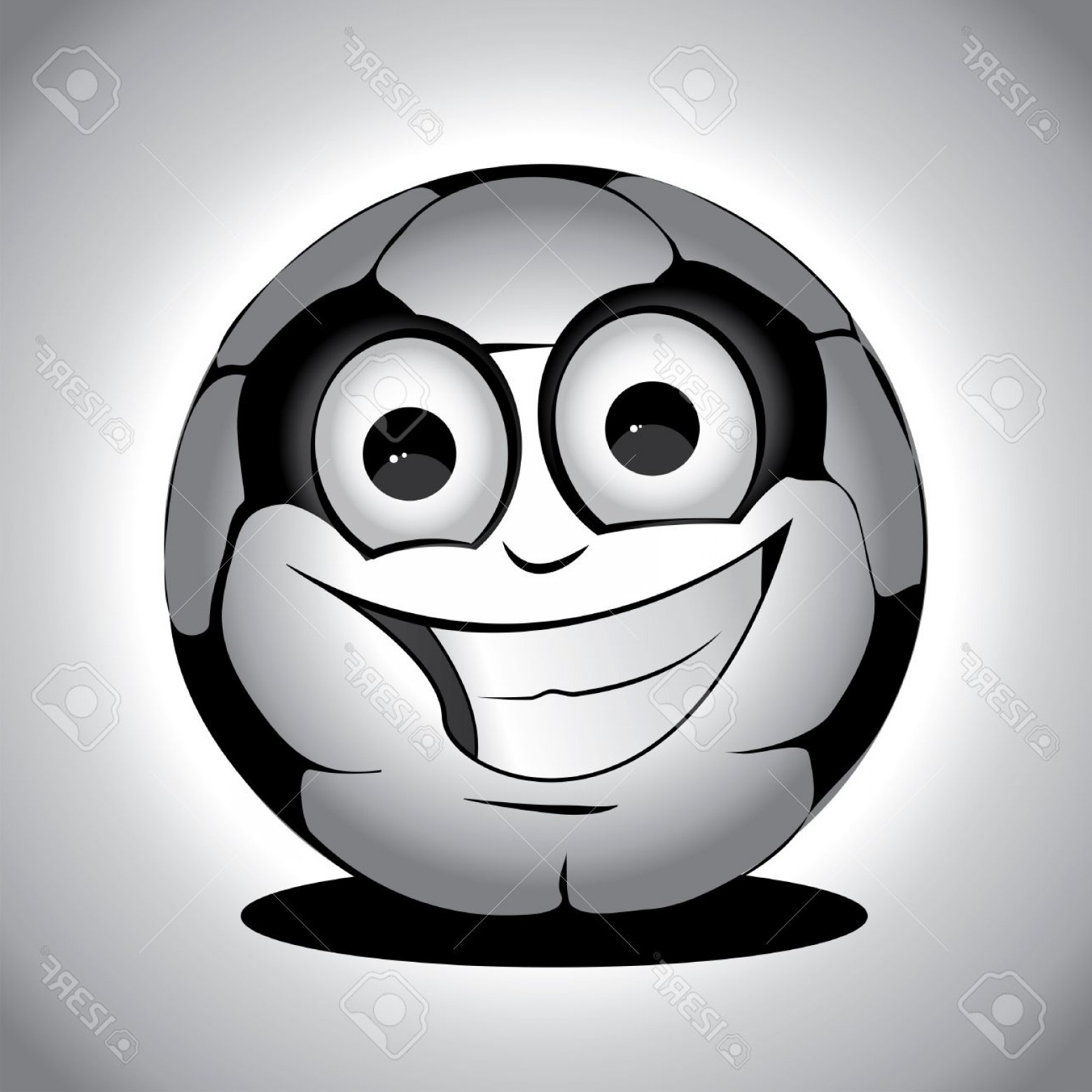 1560x1560 Photogray Cute Soccer Ball On The Floor Drawing Soidergi - Soccer Ball Cartoon Drawing