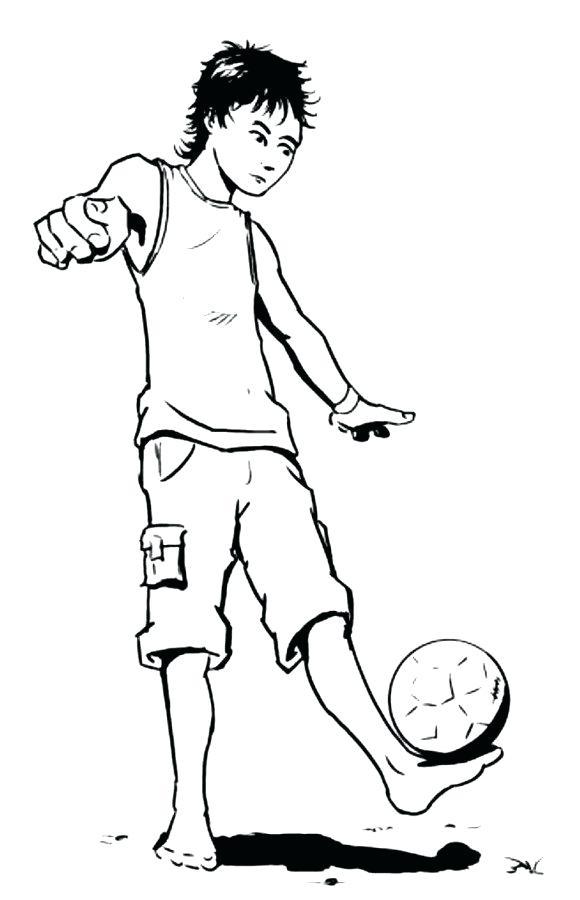 580x900 coloring pages of soccer balls - Soccer Ball Cartoon Drawing
