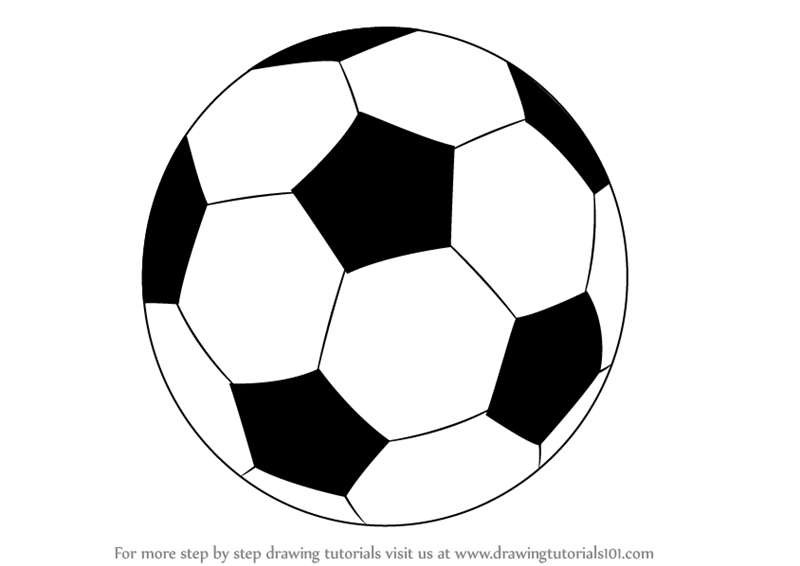 800x566 Learn How To Draw A Football - Soccer Ball Drawing Easy