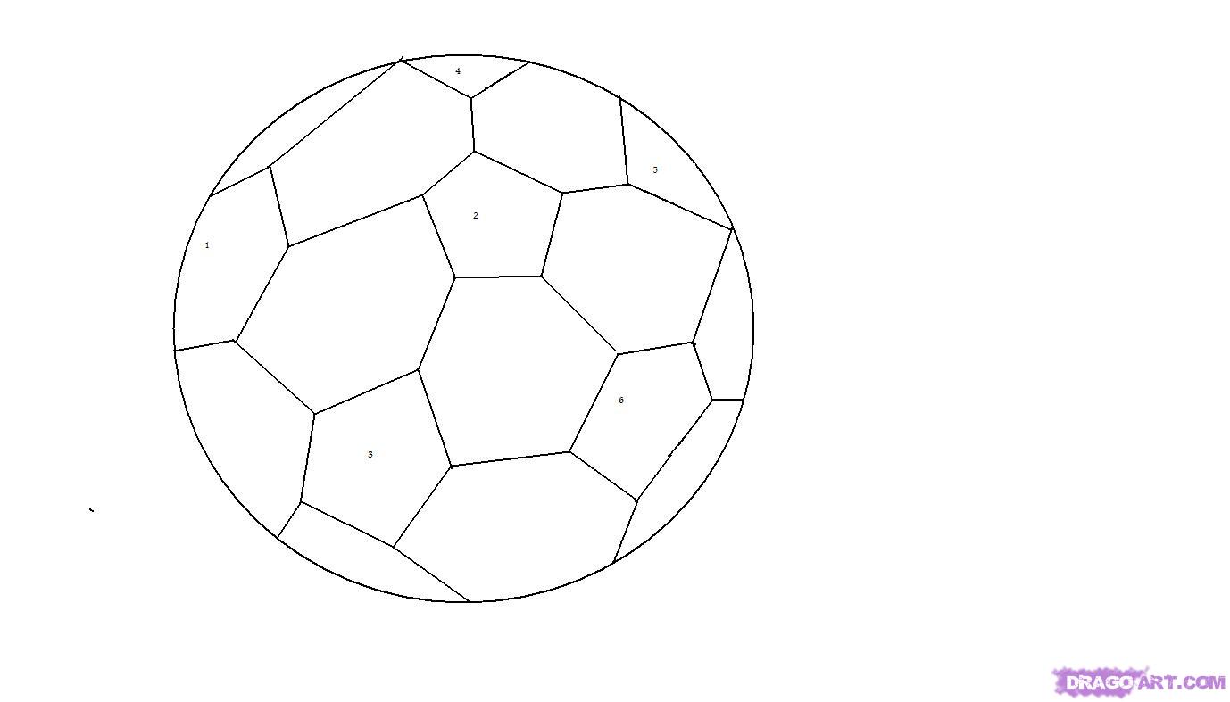 1378x787 Step How To Draw A Soccer Ball - Soccer Ball Drawing Easy