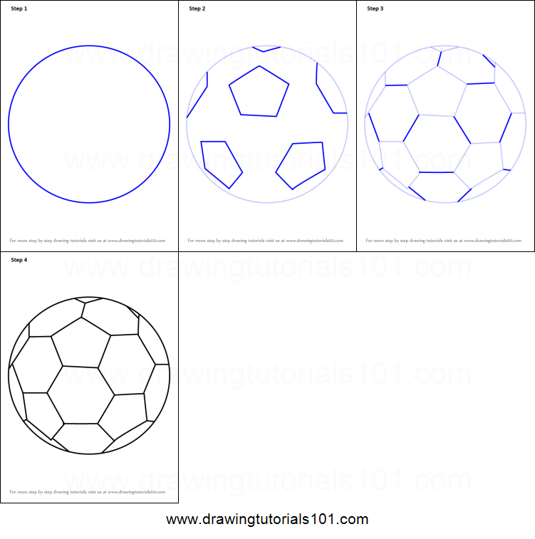 Soccer Ball Drawing Step By Step at PaintingValley.com | Explore ...