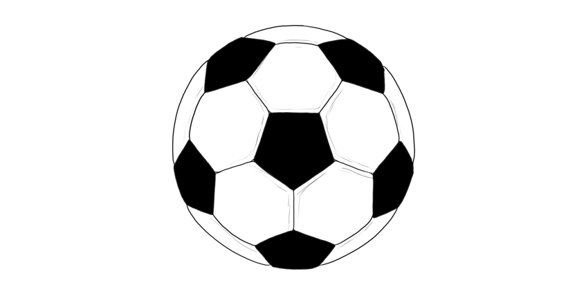 850x441 How To Draw A Ball - Soccer Ball Drawing Step By Step