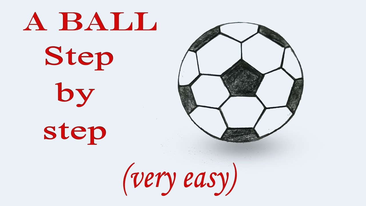 1280x720 How To Draw A Football Step - Soccer Ball Drawing Step By Step