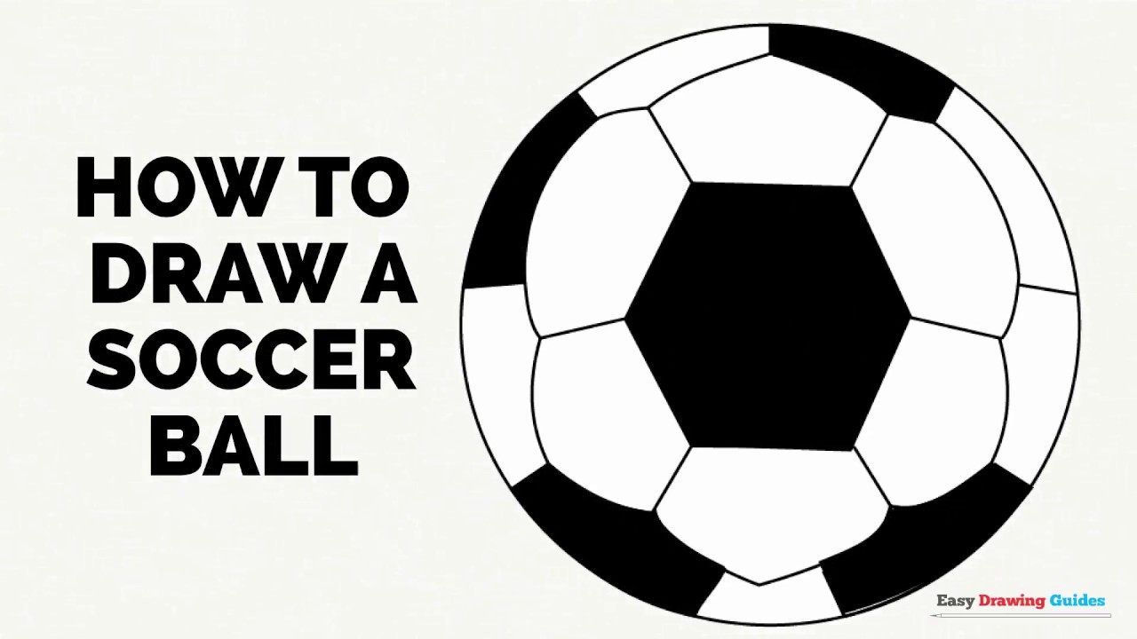 1280x720 how to draw a soccer ball in a few easy steps drawing tutorial - Soccer Ball Drawing Steps