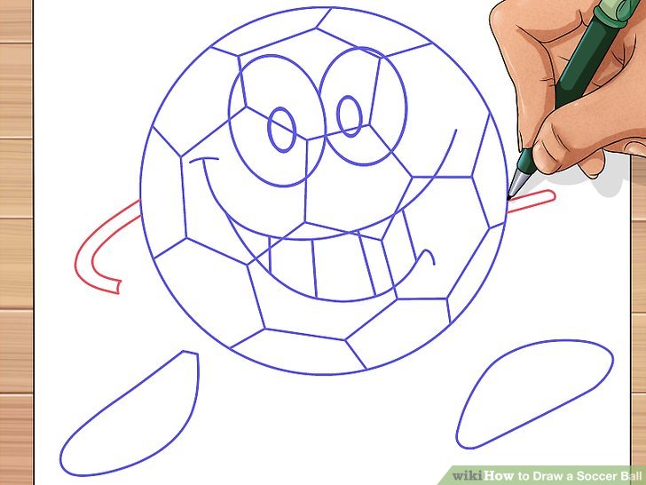 728x546 printable soccer ball template ways to draw a soccer ball - Soccer Ball Drawing Template