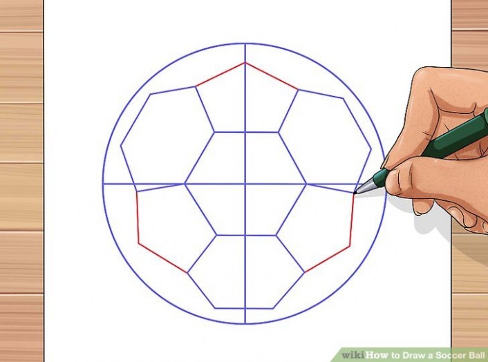 706x524 Soccer Ball Coloring - Soccer Ball Drawing Template