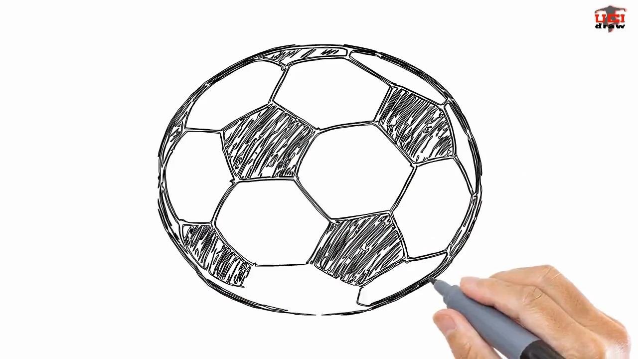 1280x720 Drawing Soccer Ball - Soccer Ball Drawing Template