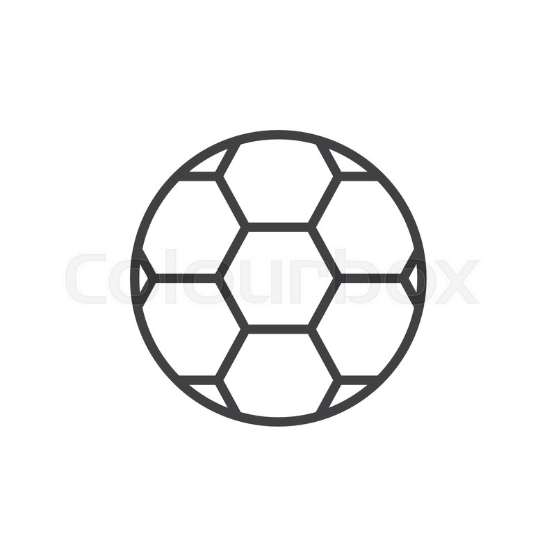 800x800 Soccer Ball Line Icon, Outline Vector Stock Vector Colourbox - Soccer Ball Line Drawing