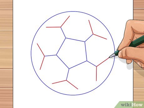 460x345 Ways To Draw A Soccer Ball - Soccer Ball Line Drawing