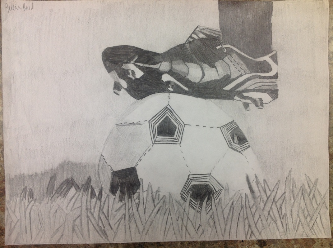 1071x800 pencil sketch of a soccer ball and soccer cleat drawing - Soccer Cleats Drawing