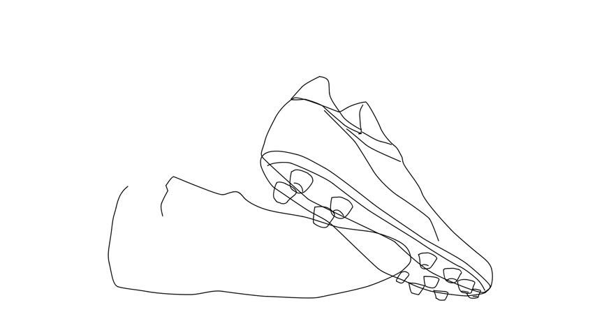 852x480 soccer cleats drawing stock video footage - Soccer Cleats Drawing