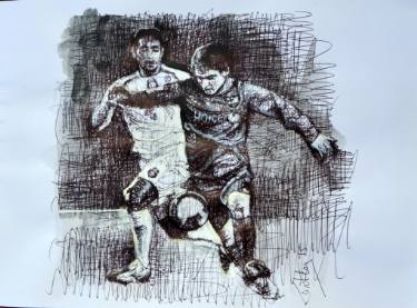 375x277 Soccer Drawings For Sale Saatchi Art - Soccer Drawings