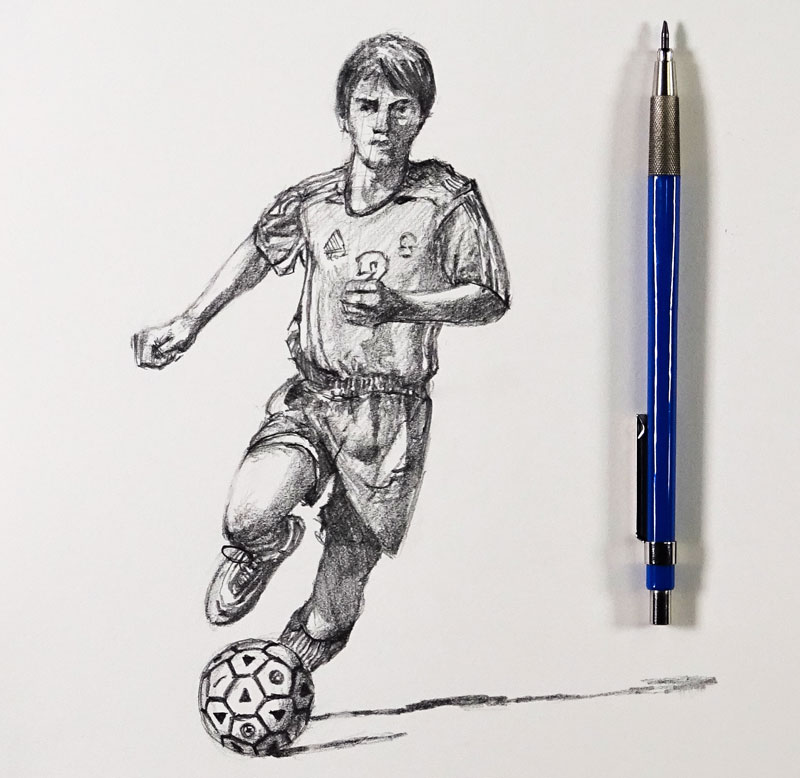 800x778 Sketch Of Soccer Player Thevirtualinstructor Blog - Soccer Drawings