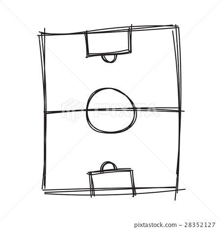 450x468 hand draw soccer field - Soccer Field Drawing