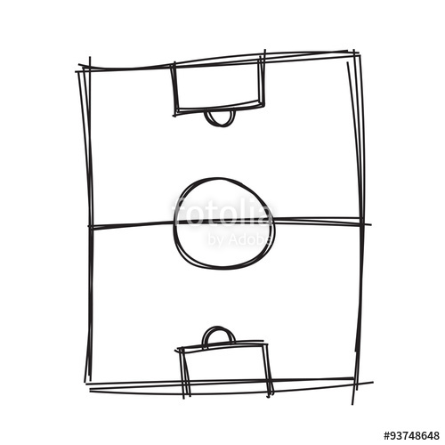 500x500 hand draw soccer field stock image and royalty free vector - Soccer Field Drawing
