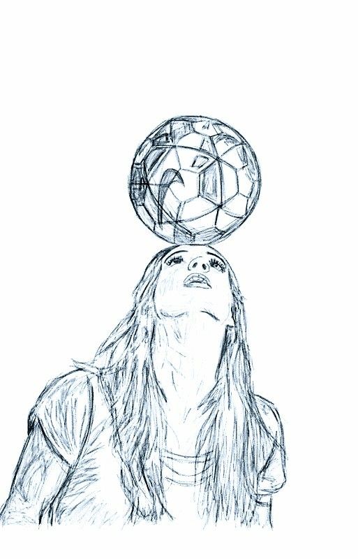 513x800 Love This Soccer!!! - Soccer Girl Drawing