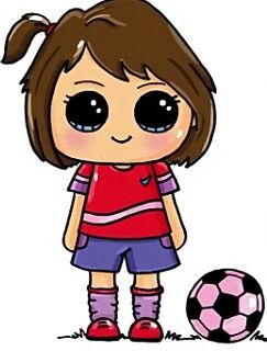 243x320 soccer girl the girls kawaii drawings, cute girl drawing, cute - Soccer Girl Drawing