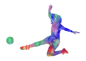 300x212 Soccer Girl Art - Soccer Girl Drawing