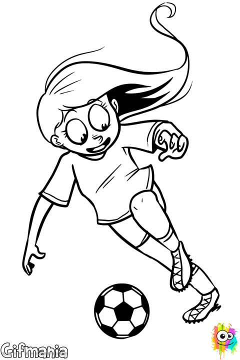 Soccer Girl Drawing at PaintingValley.com | Explore collection of ...