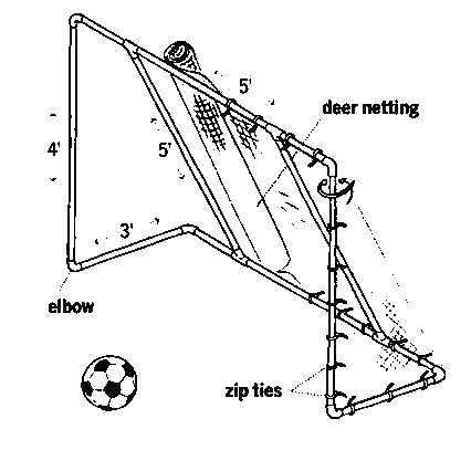 426x426 easy assembly method to make a goal for soccer or hockey - Soccer Goal Drawing