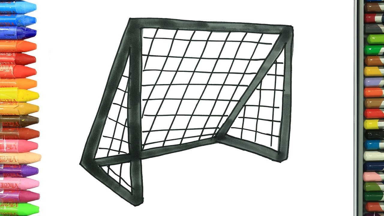 1280x720 how to draw mini soccer goal colors drawing and painting how - Soccer Goal Drawing