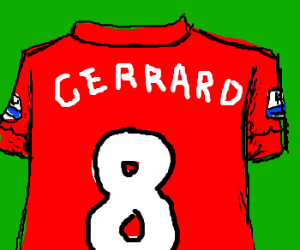 300x250 back of steven gerrard's soccer jersey drawing - Soccer Jersey Drawing