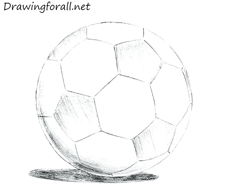 900x776 how to draw a football feat drawing soccer ball to make awesome - Soccer Line Drawing