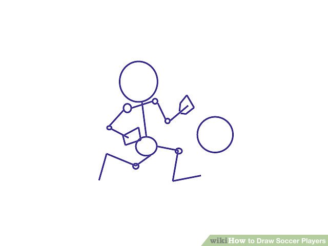 640x480 Ways To Draw Soccer Players - Soccer Line Drawing