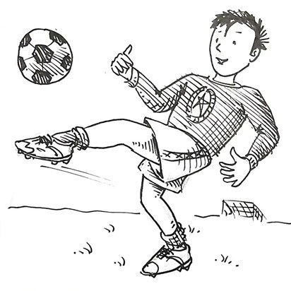 412x412 how to draw a soccer player shoo rayner author - Soccer Line Drawing