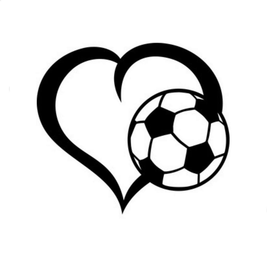 1024x977 cci soccer love decal vinyl stickercars trucks vans - Soccer Line Drawing