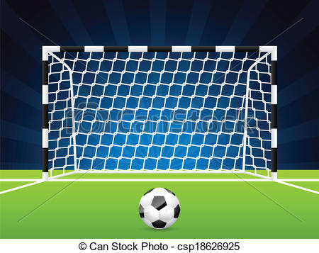 450x357 soccer ball and gate with net soccer ball and gate with dark - Soccer Net Drawing