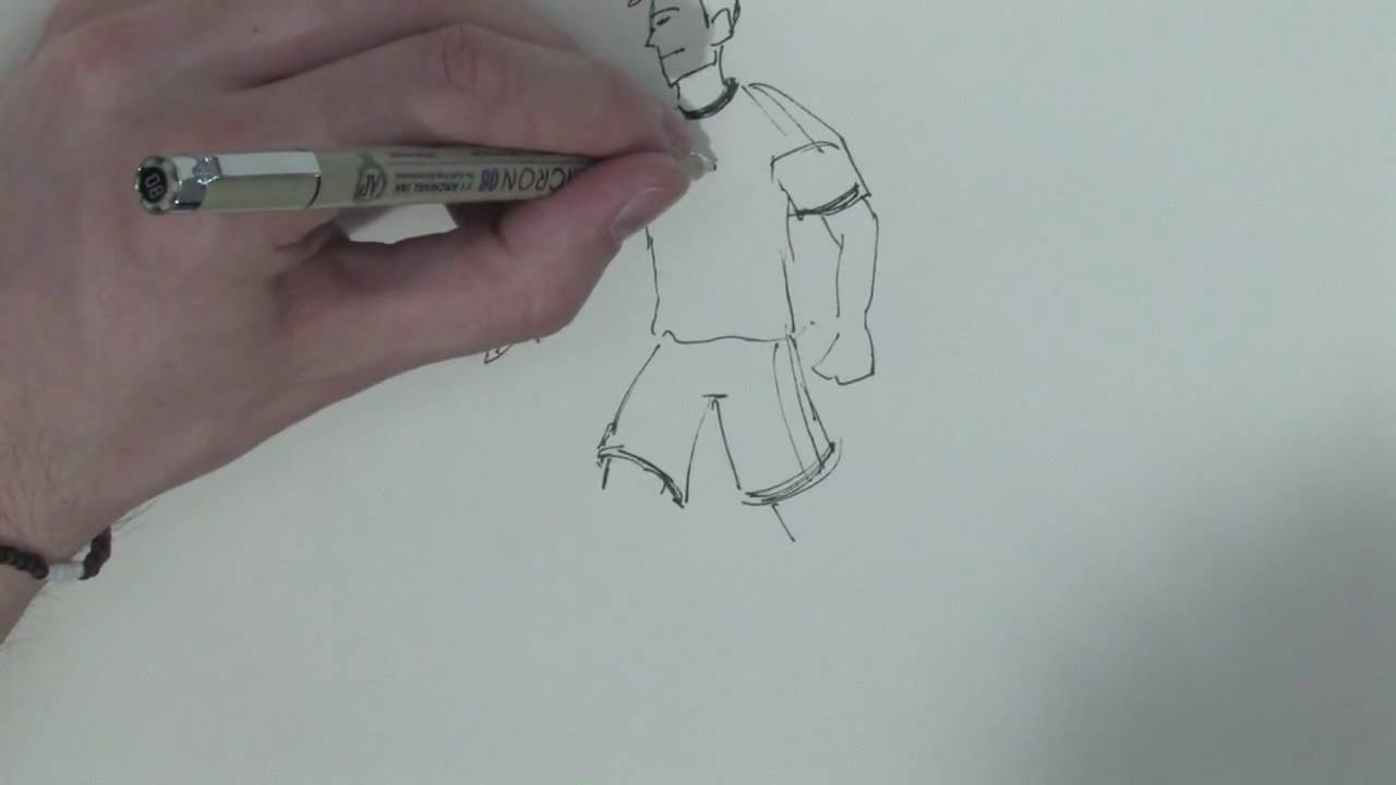 1280x720 Drawing Illustration Techniques How To Draw A Soccer Player - Soccer Player Drawing