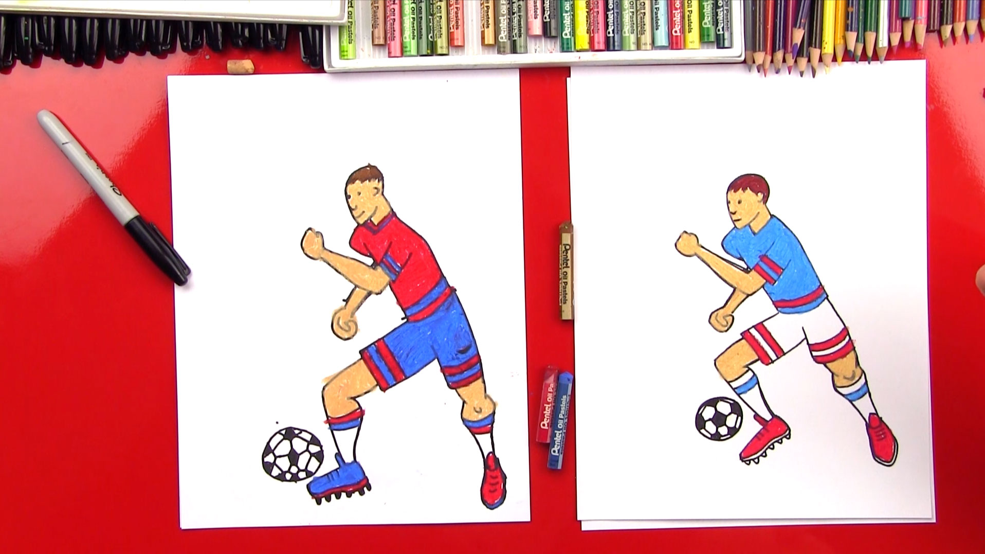 1916x1077 How To Draw A Realistic Soccer Player - Soccer Player Drawing