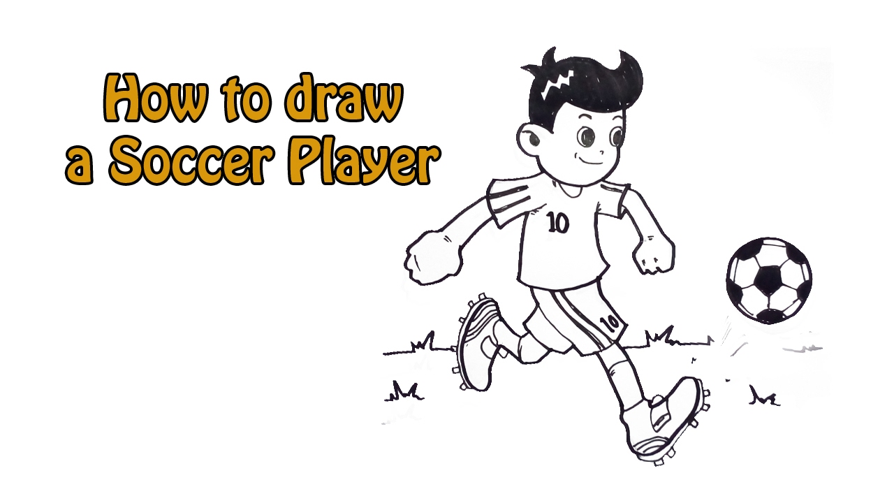 1280x720 How To Draw A Soccer Player - Soccer Player Drawing