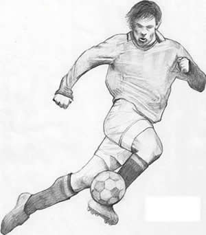 300x342 Soccer! - Soccer Player Drawing