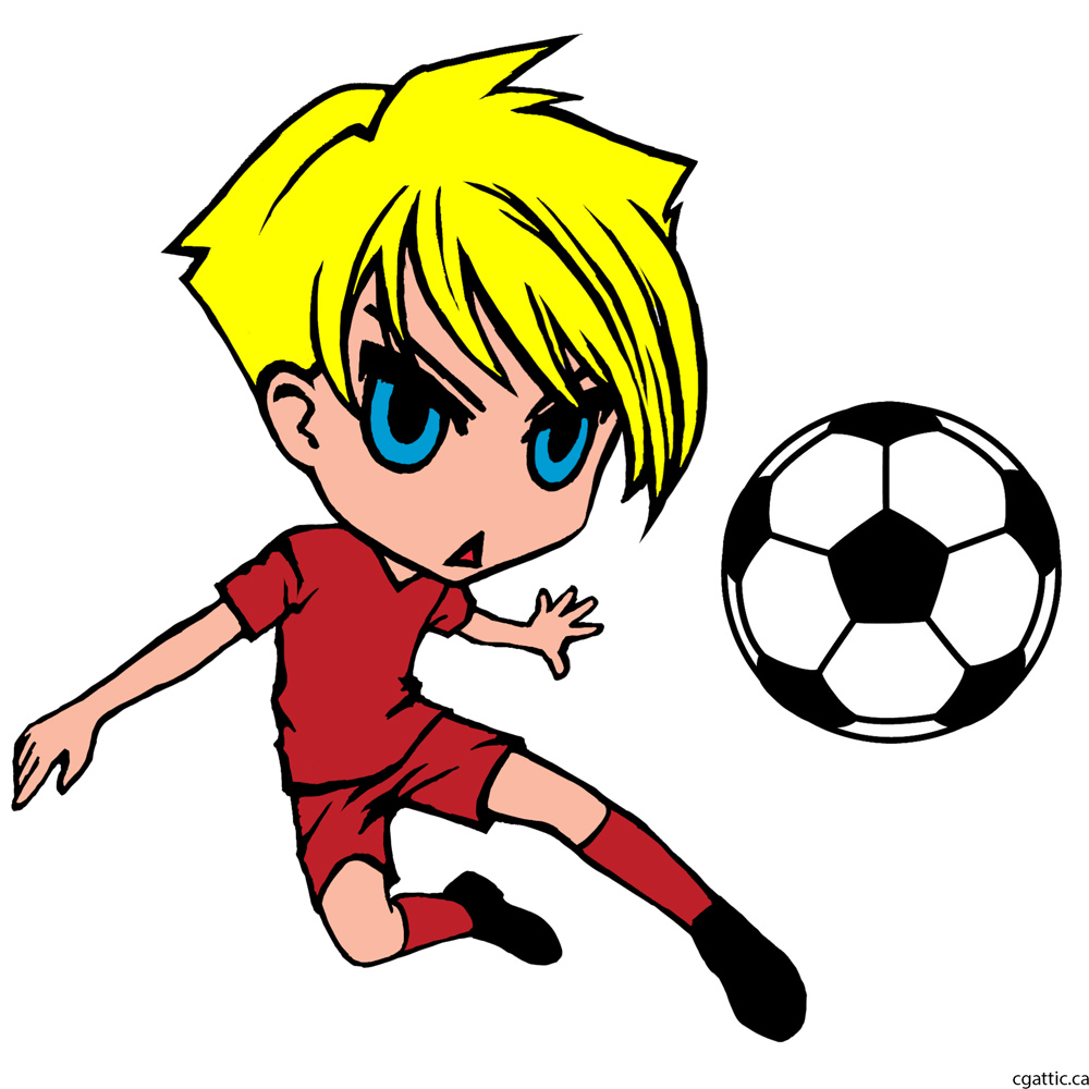 1000x1000 Cartoon Soccer Player Drawing In Steps With Photoshop - Soccer Player Drawing
