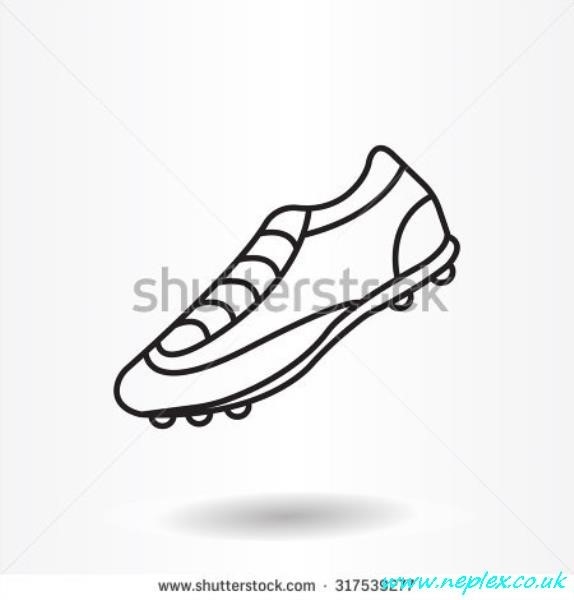 574x600 Soccer Shoes Vector - Soccer Shoes Drawing