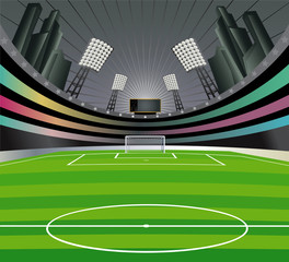 264x240 soccer stadium and detailed tribune with drawing vector - Soccer Stadium Drawing
