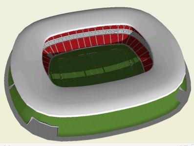 397x300 football soccer stadium skp model for sketchup designs cad - Soccer Stadium Drawing