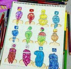 236x230 Best App Hair Images Beautiful Drawings, Cute - Social Drawing