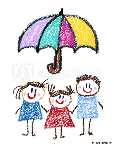 390x500 family social protection insurance kids drawing children drawing - Social Health Drawing