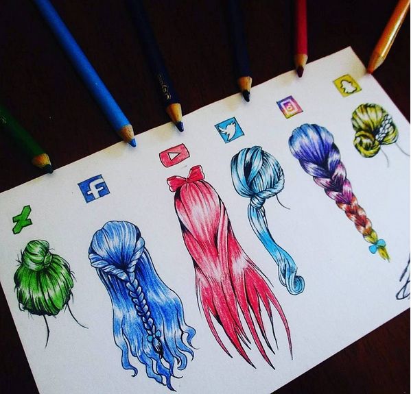 599x575 Social Media - Social Media Drawing